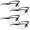 DEWALT DPG51 Radius Unisex Half Frame Protective Eyewear, Black Frame Clear Lens - 4 Pack...