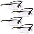 DEWALT DPG51 Radius Unisex Half Frame Protective Eyewear, Black Frame Clear Lens - 4 Pack...