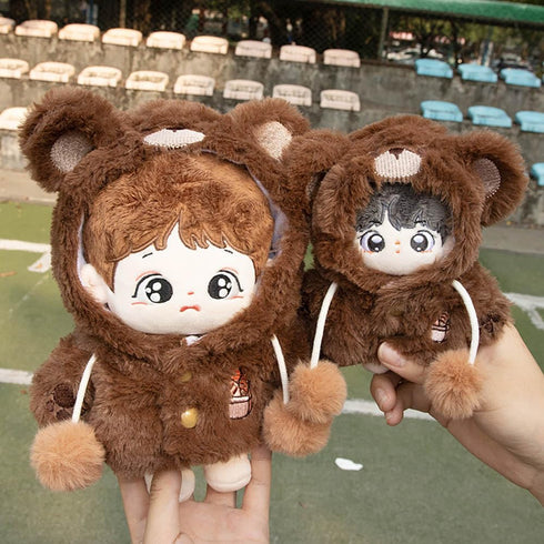 niannyyhouse 10cm 20cm Plush Doll Clothes Bear Pig Cat Hoodie Jumpsuit Jacket Soft Stuffed Plush Accessories (a2, 10cm)...