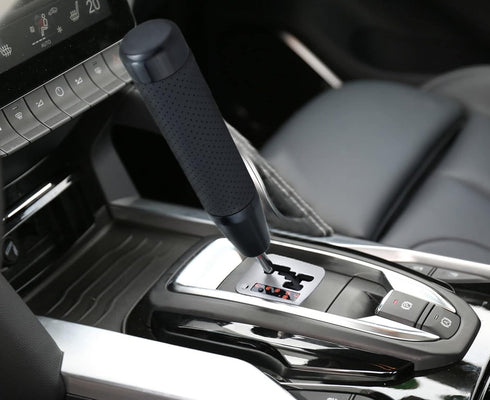 Arenbel Long Gear Shifter Knob Leather Covered Car Stick Shift Lever Alloy Handle Fit Most Manual Vehicles, Black...