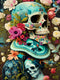 MOOMOH 5D Diamond Painting Kits for Adults - Diamond Art Kits for Adults Beginner,DIY Flowers Skull Round Full Drill Paintings with Diamonds Gem A...