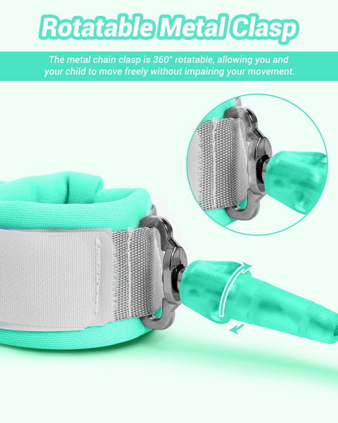 Dr.meter Anti Lost Wrist Link, 2 Pack Toddler Safety Leash with Key Lock, Reflective Child Walking Harness - Dual 8.2ft Length Kids Leash for Supe...