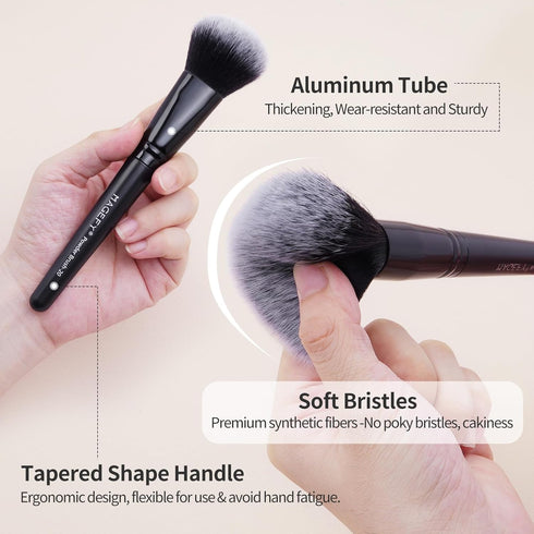 Makeup Brushes, 28 Pcs Make up Brushes Professional Premium Synthetic Face Powder Blush Pointed Eyeshadow Blending Makeup brushes Set with Gift Bo...