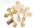 Wall Cross Crucifix Orthodox 14 Station 4 Lens Olive Wood Essences by LION OF JUDAH MARKET (11")...