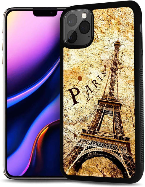 for iPhone 12, iPhone 12 Pro, Durable Protective Soft Back Case Phone Cover, HOT12033 Eiffel Tower Paris 12033...
