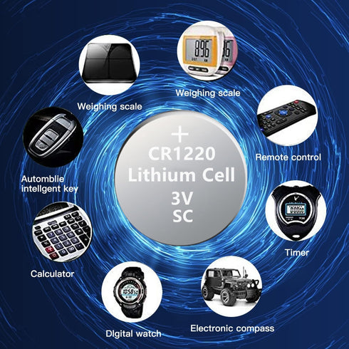 15 Count CR1220 Battery 3V Lithium Button Cell Coin 1220 Batteries...