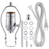 Lamp Making Kit,Make a Lamp or Repair Kit,3-Way Lamp Socket with Matching Cord Lamp Harp Set,Lamp Wiring Kit for Table Floor Lamp,Essential Hardwa...
