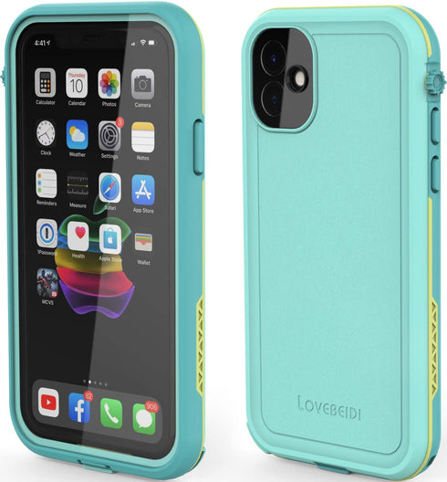 for iPhone 11 Waterproof Case 6.1 Screen Protector Underwater Shockproof Full-Body Dustproof Rugged Case for Aplle iPhone 11 (Cyan Green)...