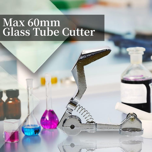 Glass Tubing Cutter, Glass Tube Pipe Cutter with Cutter Wheels Hand Cutting Tool for Small Glass Tube Circular Blade Glass Plastic Test Tube Cutte...