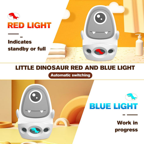 ANNSKIN Wireless Charger Mount 15W Cute Dinosaur Fast Charging Car Phone Holder Stand Silicone Anti-Slip Desk Phone Stand Compatible with iPhone S...