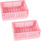 2-Pack Mini Foldable Plastic Baskets for Organizing and Storage, Collapsible Storage Crate for Home Kitchen Bedroom Bathroom Office (5.9x3.8x2.2, ...