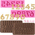 4 Pcs Silicone Mold, AIFUDA Letter, Number Silicone Molds and Number Molds with Happy Birthday Cake Decorations Symbols for DIY Cookies, Chocolate...