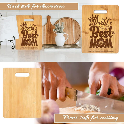 Gifts for Mom, Best Mom Birthday Gifts - Personalized Engraved Bamboo Cutting Board - Unique Mothers Day or Christmas Gift for Mom from Daughter S...