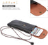 Cell Phone Neck Pouch PU Leather Carrying Bag with Credit Card Holder Adjustable Strap, Small Travel Purse for iPhone 11 XR XS Max SE 8 7 6 Plus, ...