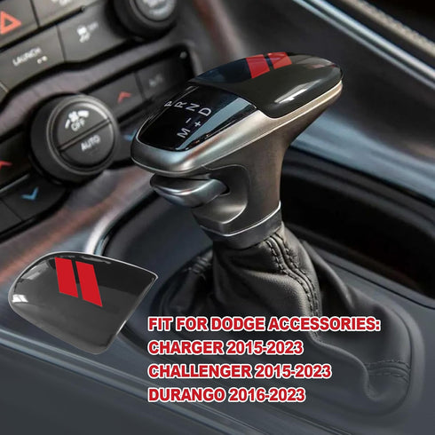 Gear Shift Knob Trim ABS Interior Decoration Gear Shifter Cover Protector Decorate, Compatible with Dodge Charger Challenger Accessories 2015-2022...