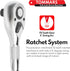 TOMMARS 1/4-Inch Drive Stubby Ratchet Mini Ratchet Quick-Release Head 72-Tooth...