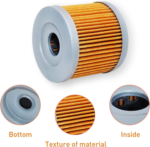2 Pack Yerbay Compatible Motorcycle Oil Filter for Kawasaki 220 Bayou KLF220 KLF-220 1988-2002 16099-004...
