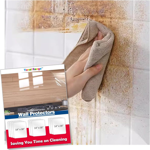 Clear Wall Protector Contact Paper, Kitchen Wall Stickers, Wall Protector Sheet for Trash Cans, Chair Bumpers, Carpet, Stove Backsplashes and Behi...