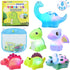 Light Up Bath Toys for Toddlers Kids Baby Boys, No Hole Dinosaur Bath Toys with Bath Book & Organizer, Led Light Bath Time Water Toys for Bath Tub...