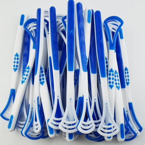 40PCS Tongue Scraper for Adults, Tongue Scraper Cleaner, Blue Tongue Cleaner, Oral Care Scrapers Kits Plastic Tongue Brush for Reducing Bad Breath...