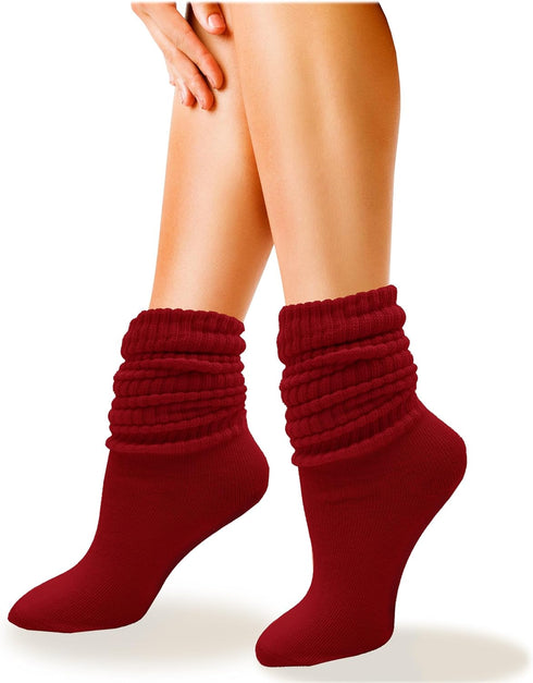 Winterlace Slouch Socks for Women, 2 Pairs, Soft Extra Long Scrunch Knee High Sock, Premium Pack...