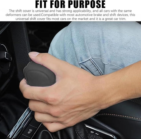 2 PCS Car Silicone Gear Shift Knob Cover, Flexible Anti-Slip Anti-Scratch Protector, Side Opening Design Shift Lever Decorative Accessories, Unive...