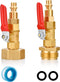RV Winterize Blowout Adapter with 1/4" Quick Connect Plug and 3/4" Garden Water Hose Threading with Valve for Boat Camper Trailer Sprinkler System...