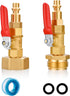RV Winterize Blowout Adapter with 1/4" Quick Connect Plug and 3/4" Garden Water Hose Threading with Valve for Boat Camper Trailer Sprinkler System...
