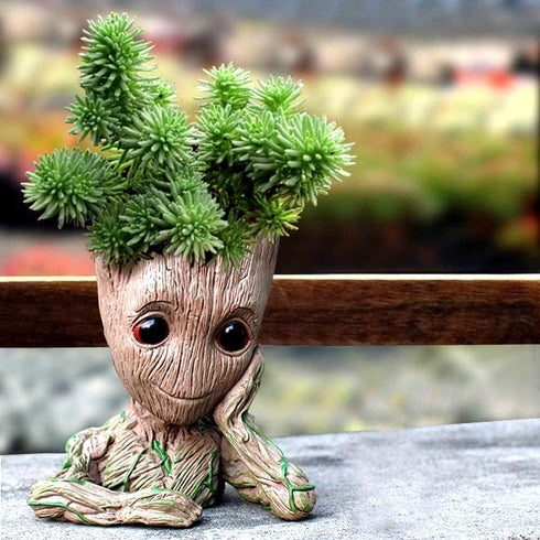 6'' Baby Groot Flowerpot Succulent Planter Pot Pen Holder Cute Desk Decor Garden Home Gift for Friends Kids Indoor Plants...