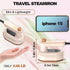 Portable Travel Mini Iron, 2 in 1 Handheld Iron with Dry and Wet Ironing for Clothes, 180° Foldable Small Size Ironing Machine for Home, Business...