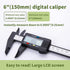 Digital Caliper 0-6"Measuring Tool, Micrometer Caliper with Auto-Off Feature, Interchangeable between inches and millimeters for jewelry measureme...