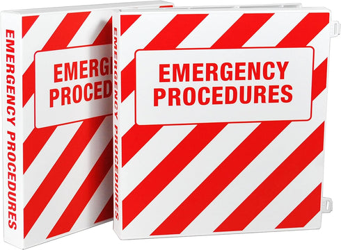 UniKeep Emergency Procedures Binder - 1.5 Inch Spine - with Metal D-Rings...