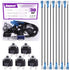 Swpeet 20Pcs 30Amp Thermal Circuit Breaker with 19cm 6.3mm Female Spade Terminals Wire Leads and Waterproof Button Caps Kit, Waterproof Push Butto...