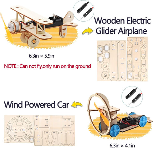 Science Kits for Kids 8-12-14 - Stem Kits for Kids Age 8-10 - DIY Kits Puzzles for Kids, Solar Power & Electric Engineering Kit - Perfect STEM Toy...