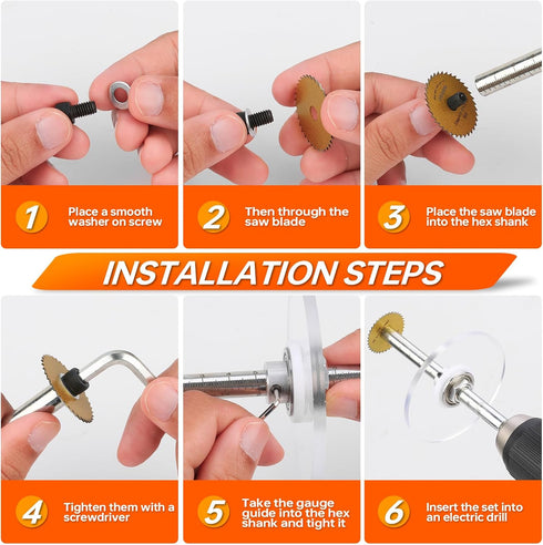 Inside Pipe Cutter for PVC Pipe, Cutter Tool Set with Scale Adjustable Depth Gauge, 5PCS Saw Blades and Hex Shank, Internal Plastic ABS Pipe Cutte...