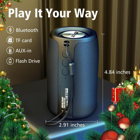 ZEALOT Portable Bluetooth Speakers, Wireless Speaker?S32 Samll Outdoor Speaker, Waterproof IPX5, Stereo Pairing/USB/MIC/TF Card/AUX for iOS Andrio...
