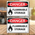 (2 pack) Danger Flammable Storage Cabinet Label, 7 x 10 Size, Flammable Storage Sign, Stickers, Decals. for Safety Cabinet, Locker, box, Room....