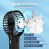 Mini Handheld Fan,4 Speed Adjustable Portable Battery Operated Fans,USB Rechargeable Desk Fan with Mirror,Max 20 Hrs Hand Fan For Travel Office Ou...