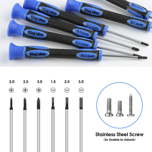 Eyeglass Repair Kits, Kingsdun Eye Glasses Repairing Kit with Precision Screwdriver Set & 1200PCS Screws, Curved Tweezers for Eyeglass, Sunglasses...