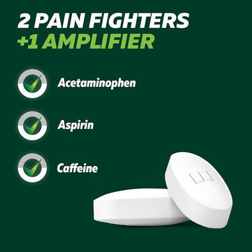 Excedrin Extra Strength Pain Relief Caplets for Headache Relief, Acetaminophen 250mg, Aspirin 250mg, Caffeine 65mg, Pain Reliever, 200 Count...