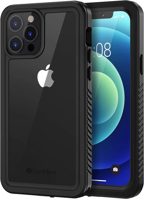 Lanhiem for iPhone 12 Pro Max Case, IP68 Waterproof Dustproof Shockproof Case with Built-in Screen Protector, Full Body Underwater Protective Clea...