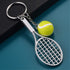 Tennis Keychain Mini Metal Tennis keychains Cute Tennis Racket Ball Keychain Perfect Gifts...