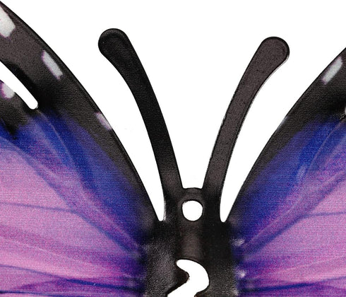 BinaryABC 3D Metal Butterfly Decor Wall Art Sculpture Hanging Decoration,Indoor Outdoor Garden Decoration (Purple)...