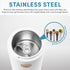 Aroma Housewares Mini Coffee Grinder and Electric Herb Grinder with 304 Stainless Steel Grinding Blades and a See-through Lid (40 g.), White, 40g...