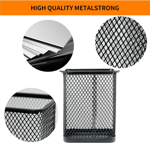 Pen Holder for Desk, Wire Mesh Pencil Cup Holder for Desk Organizer for Office Supplies...