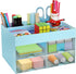 Desk Organizer and Accessories with 4 Compartments and 4 Drawers, Plastic Makeup Organizer, Pen Holder for Desktop Storage, Desk Organization for ...