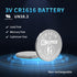 EEMB 5 Pack CR1616 Battery 3V Lithium Button Coin Cell Batteries 1616 Battery DL1616 ECR1616 for Re-Mote Control, Watch, Calculator, Electronic No...