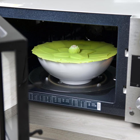 Charles Viancin - Artichoke Silicone Lid for Food Storage and Cooking - 11''/28cm - Airtight Seal on Any Smooth Rim Surface - BPA-Free - Oven, Mic...