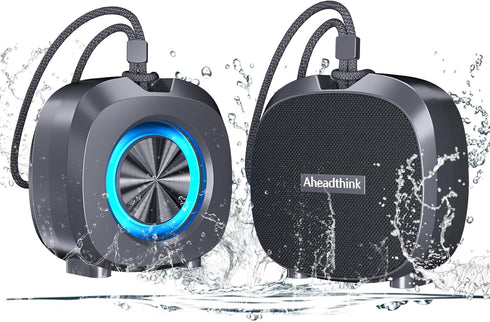 Bluetooth Speaker, Portable Wireless Bluetooth Speaker, IPX5 Waterproof Speaker, Bluetooth5, RGB Color Lights, Loud Stereo Sound, Bass, TWS Pairin...