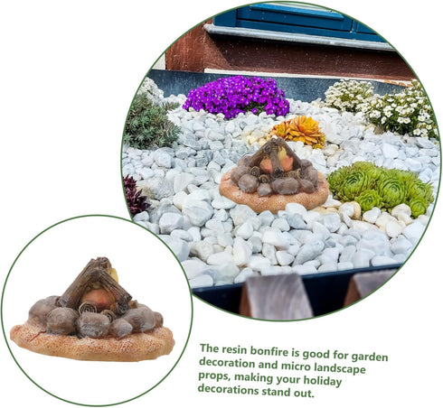 Miniature Bonfire Resin Fake Fire Micro Campfire Model Miniature Decoration Miniature Fire Miniature Things Trinkets Accessories Decorations Manua...
